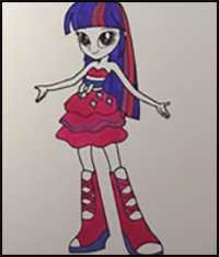 How to Draw My Little Pony Equestria Girls - Twilight Sparkle