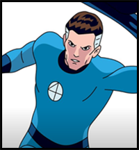 How to Draw Mister Fantastic Reed Richards - Fantastic Four