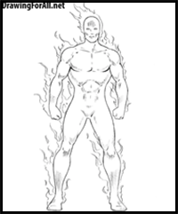How to Draw the Human Torch