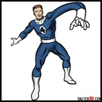 How to Draw Mister Fantastic from Fantastic Four