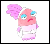 How to Draw Pink Jewel Fish Shellsea from Fish Hooks