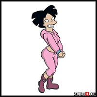How to draw Amy Kroker (Wong) from Futurama