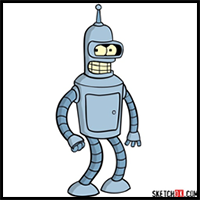 How to draw Bender Rodríguez