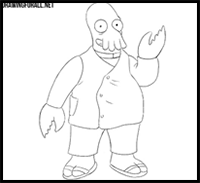 How to draw Dr Zoidberg