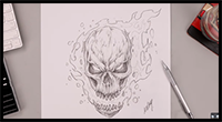 How to Draw Ghost Rider | 19 Minute Sketch Tutorial