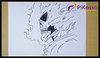 How to Draw Ghost Rider Step by Step