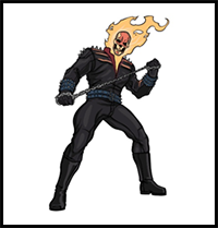 How to Draw Ghost Rider - A Step by Step Guide
