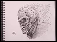 How to Draw Ghost Rider | Sketch Tutorial
