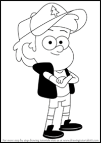 How to Draw Dipper Pines from Gravity Falls