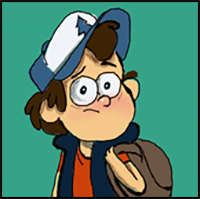 How to Draw Dipper Pines from Gravity Falls