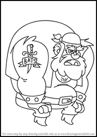 How to Draw Bats Biker from Gravity Falls