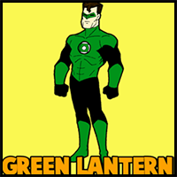 How to Draw Green Lantern from DC Comics with Step by Step Drawing Tutorial