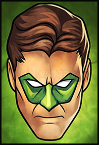 How to Draw Green Lantern Easy