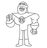 How to Draw Green Lantern from Teen Titans Go