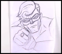 How to Draw Green Lantern - Hal Jordan