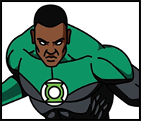 How to Draw Green Lantern John Stewart DC Comics - Art Tutorial