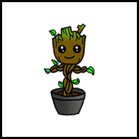 How to Draw Baby Groot