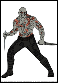 How to Draw Drax the Destroyer from Guardians of the Galaxy