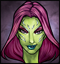 How to Draw Gamora Easy