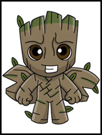 How to Draw Groot | Guardians of the Galaxy Vol 3 | Tutorial Easy