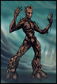 How to Draw Groot, Guardians of the Galaxy