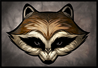 How to Draw Rocket Raccoon Easy