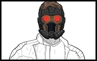 How to Draw Star Lord | Step by Step | Guardians of the Galaxy