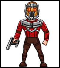 How to Draw Star Lord | Guardians of the Galaxy