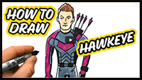 How to Draw Hawkeye | Marvel | Fortnite | Step by Step Drawing Tutorial