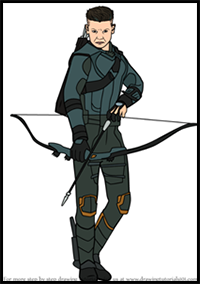 How to Draw Hawkeye from Avengers Endgame