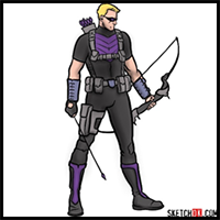 How to Draw Hawkeye from Marvel Comic Books