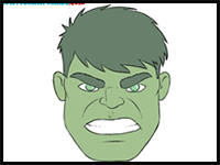 How to Draw Hulk Face