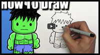 How to Draw a Cute Cartoon Hulk
