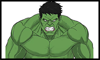 How to Draw Hulk | Step by Step | Marvel Avengers