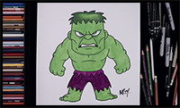 How to Draw The Hulk | Draw & Color Tutorial (Step by Step)
