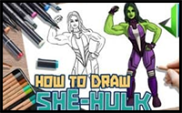 How to Draw She Hulk Step by Step