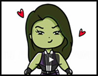 How to Draw She Hulk Easy Step by Step