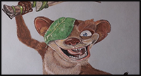 Drawing Buck Cartoon Character from Ice Age