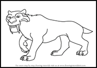 How to Draw Diego from Ice Age