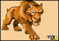 How to Draw Diego from Ice Age