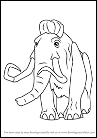 How to Draw Manfred from Ice Age