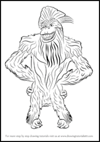 How to Draw Captain Gutt from Ice Age