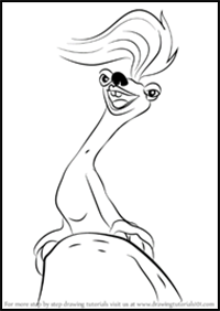 How to Draw Sloth Siren from Ice Age