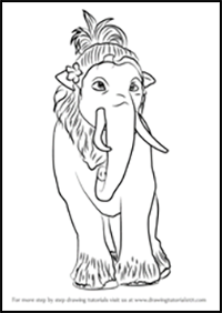 How to Draw Meghan from Ice Age