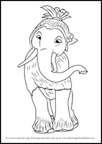 How to Draw Steffie from Ice Age