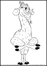 How to Draw Shangri Llama from Ice Age