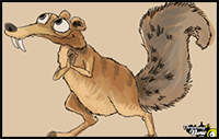 How to Draw Scrat from Ice Age
