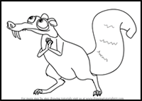 How to Draw Scrat from Ice Age