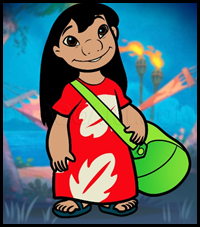 How to Draw Lilo from Lilo and Stitch