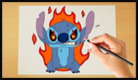 How to Draw Stitch and Lilo Characters by Haroon Art Club